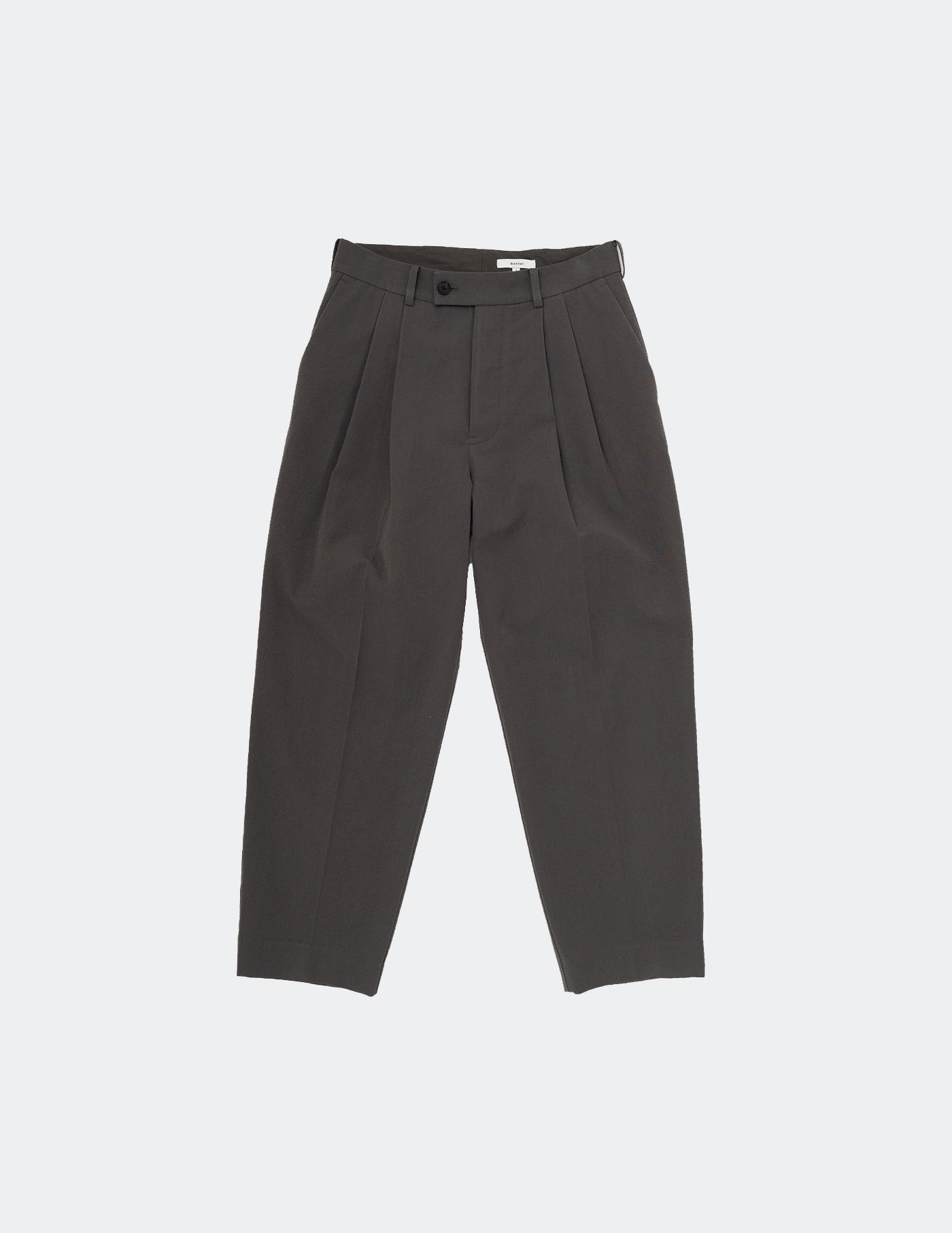 KON-PT02223 WOOL/COTTON 2 TUCK TROUSERS