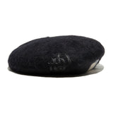 D-00994 LEATHER WAPPEN FLUFFY BERET