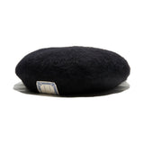 D-00994 LEATHER WAPPEN FLUFFY BERET