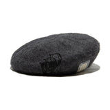 D-00994 LEATHER WAPPEN FLUFFY BERET