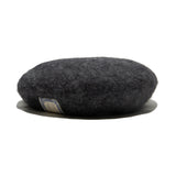 D-00994 LEATHER WAPPEN FLUFFY BERET