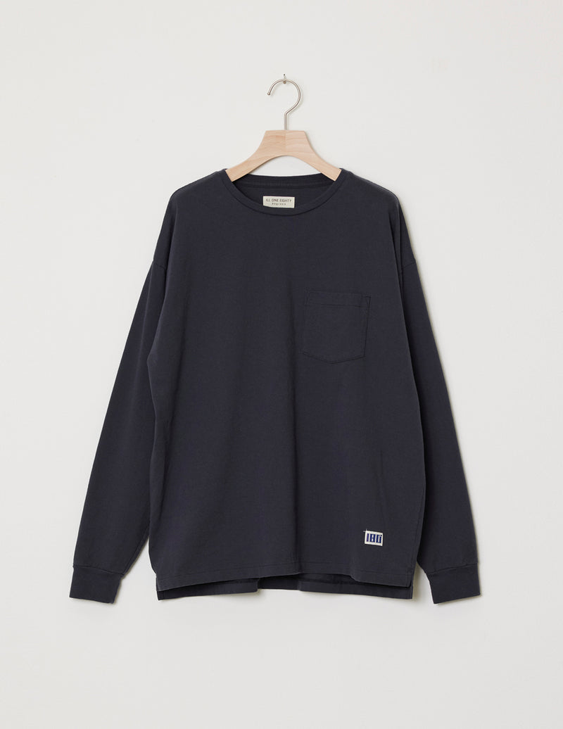 ILL242-02 SOLID POCKET L/S TEE