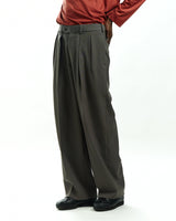 A24C06PT02C ORGANIC WOOL SURVIVAL CLOTH DOUBLE PLEATED TROUSERS