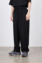 M24B-01PT01C TUMBLED WOOL TROPICAL COCOON WIDE EASY PANTS