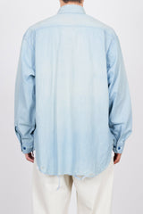 M24B-03SH01C ORGANIC COTTON CHAMBRAY DAMAGE SHIRT