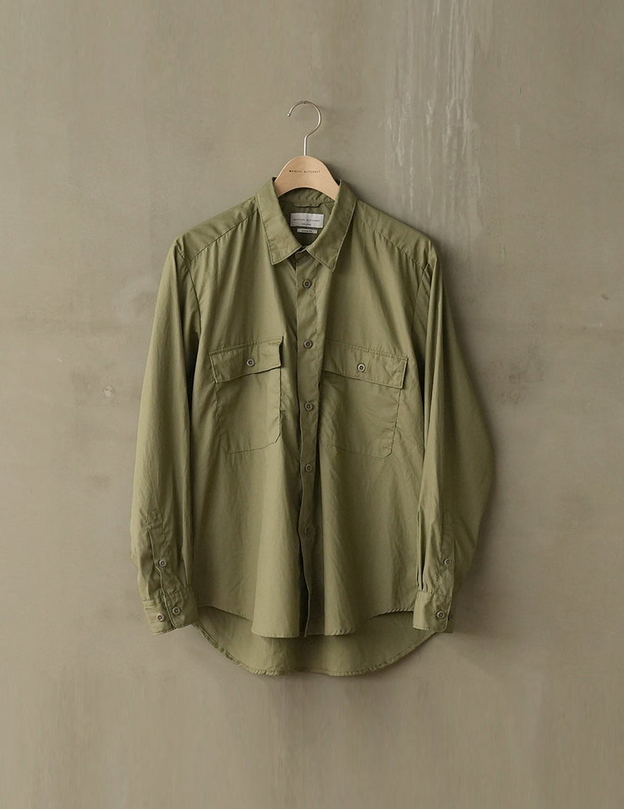 MA-S-715 G/C BROAD MILITARY LOOSE FIT R/C SHIRT