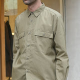 MA-S-715 G/C BROAD MILITARY LOOSE FIT R/C SHIRT