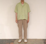 MA-S-721 FAKE LINEN SLIT SHIRT