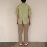 MA-S-721 FAKE LINEN SLIT SHIRT