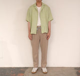 MA-S-721 FAKE LINEN SLIT SHIRT