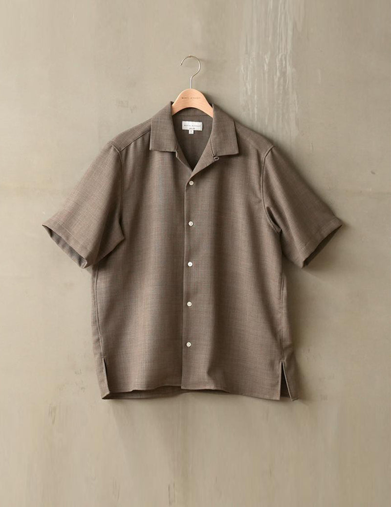 MA-S-733 MESH OX OPEN COLLAR S/S SHIRT