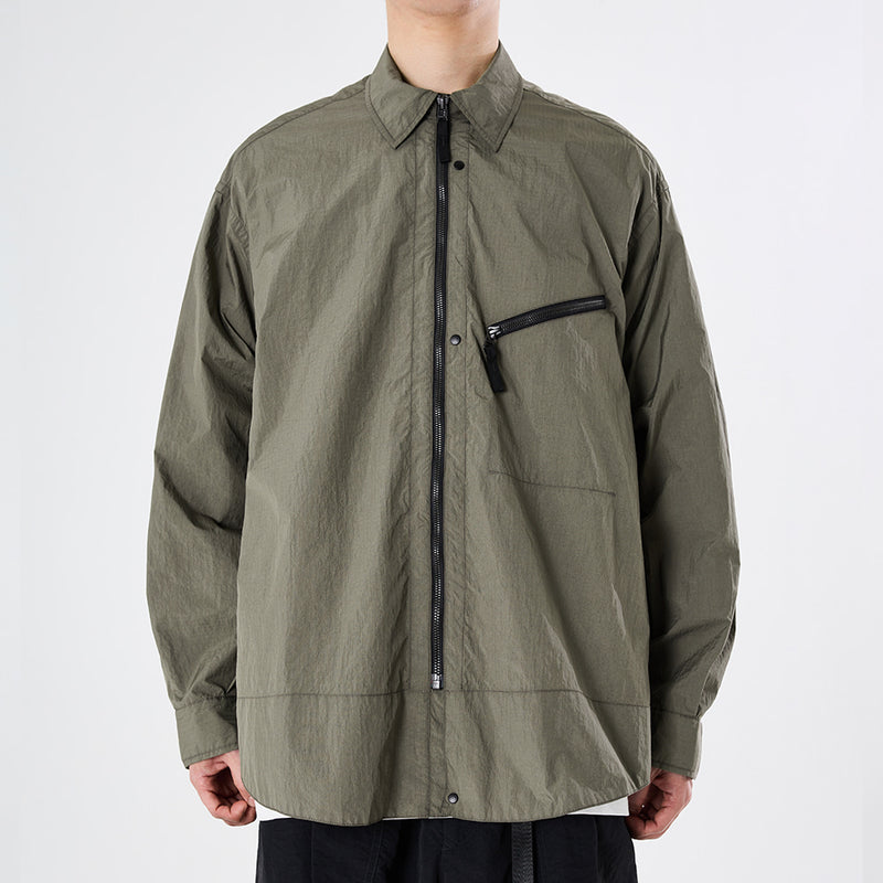 PMF024-01JK02 FLYER SHIRT JACKET (STONE RIPSTOP)