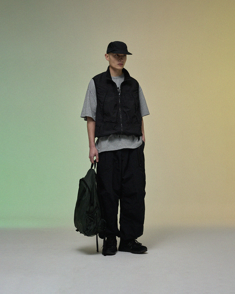 PMF024-01PT05 OVER FTG PANTS (BLACK RIPSTOP)