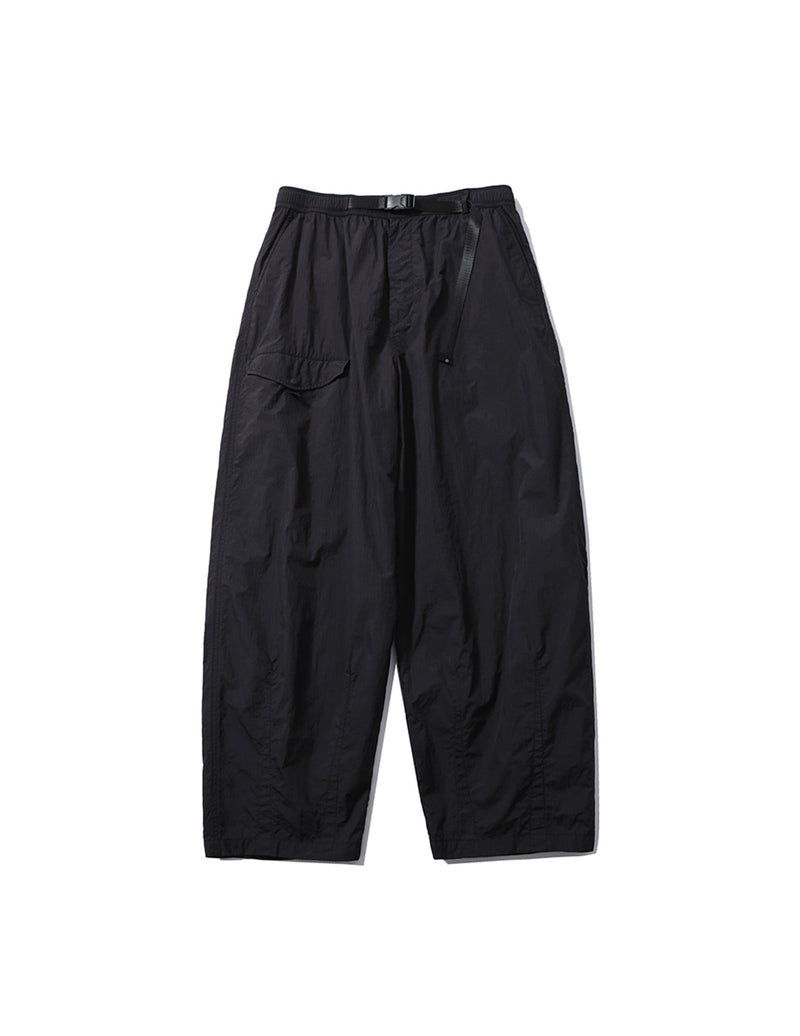 PMF024-01PT07 WIDE FLIGHT PANTS (BLACK RIPSTOP)