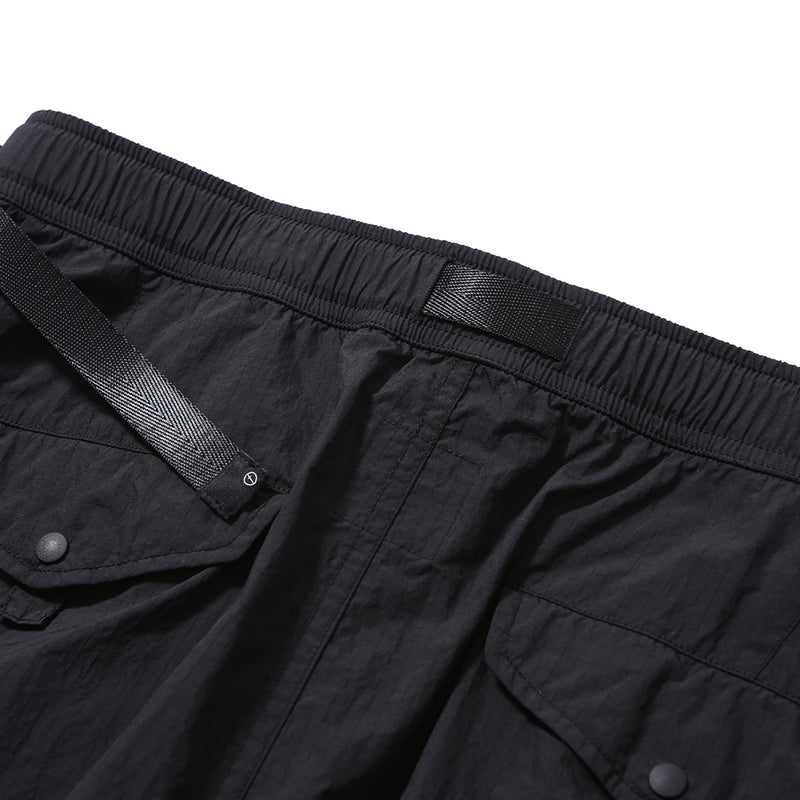 PMF024-01PT07 WIDE FLIGHT PANTS (BLACK RIPSTOP)