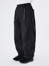 PMF024-01PT07 WIDE FLIGHT PANTS (BLACK RIPSTOP)