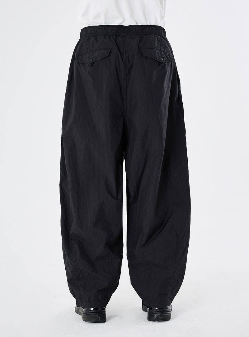 PMF024-01PT07 WIDE FLIGHT PANTS (BLACK RIPSTOP)