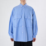 PMF024-01SH03 WIDE UTILITY SHIRT (BLUE OXFORD)