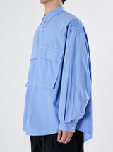 PMF024-01SH03 WIDE UTILITY SHIRT (BLUE OXFORD)