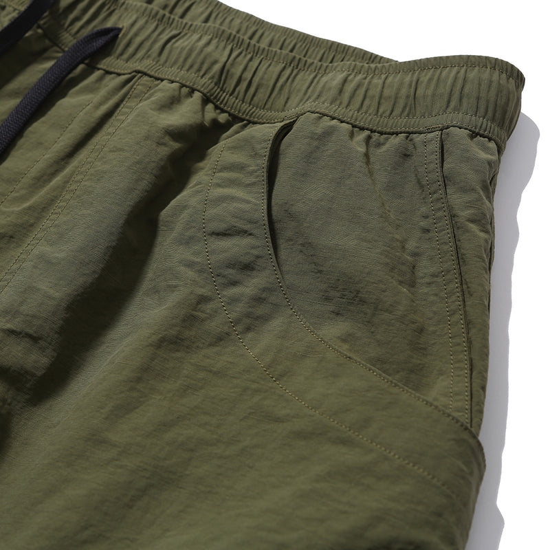 PMF024-02ST05 ROOMY POCKET SHORTS (OLIVE)