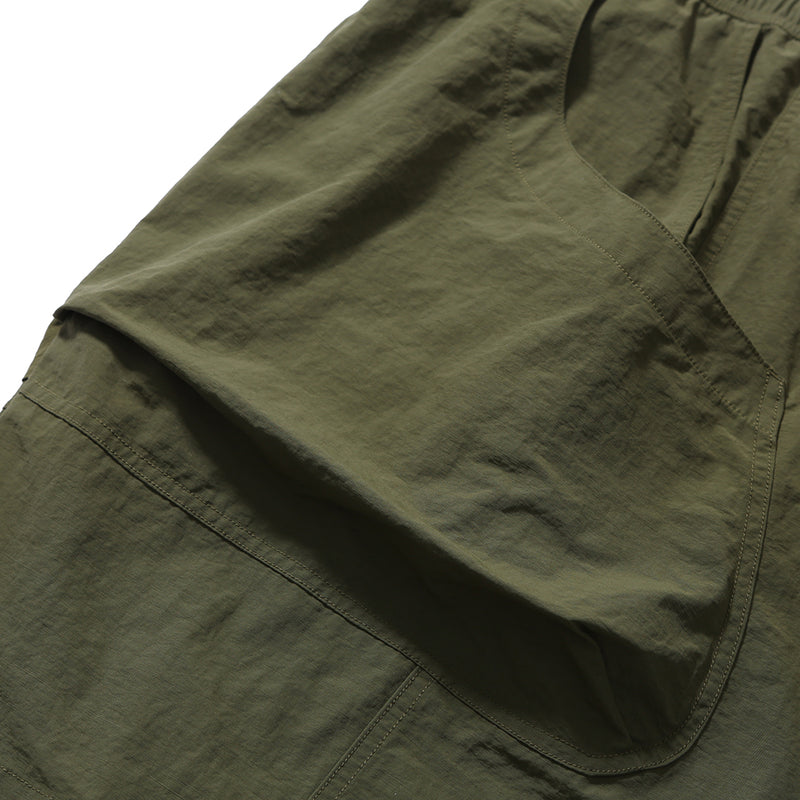 PMF024-02ST05 ROOMY POCKET SHORTS (OLIVE)