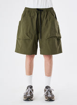 PMF024-02ST05 ROOMY POCKET SHORTS (OLIVE)