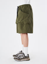 PMF024-02ST05 ROOMY POCKET SHORTS (OLIVE)