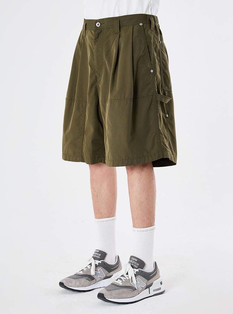 PMF024-02ST08 OVER WORK SHORTS (OLIVE)