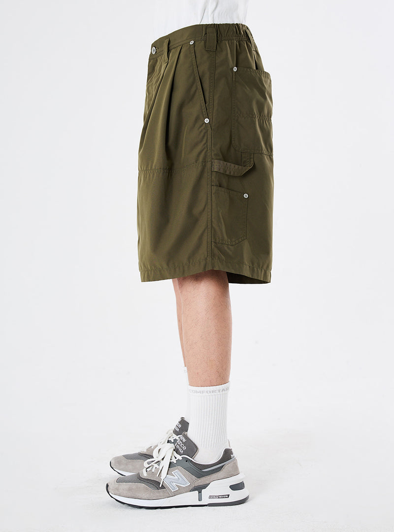 PMF024-02ST08 OVER WORK SHORTS (OLIVE)