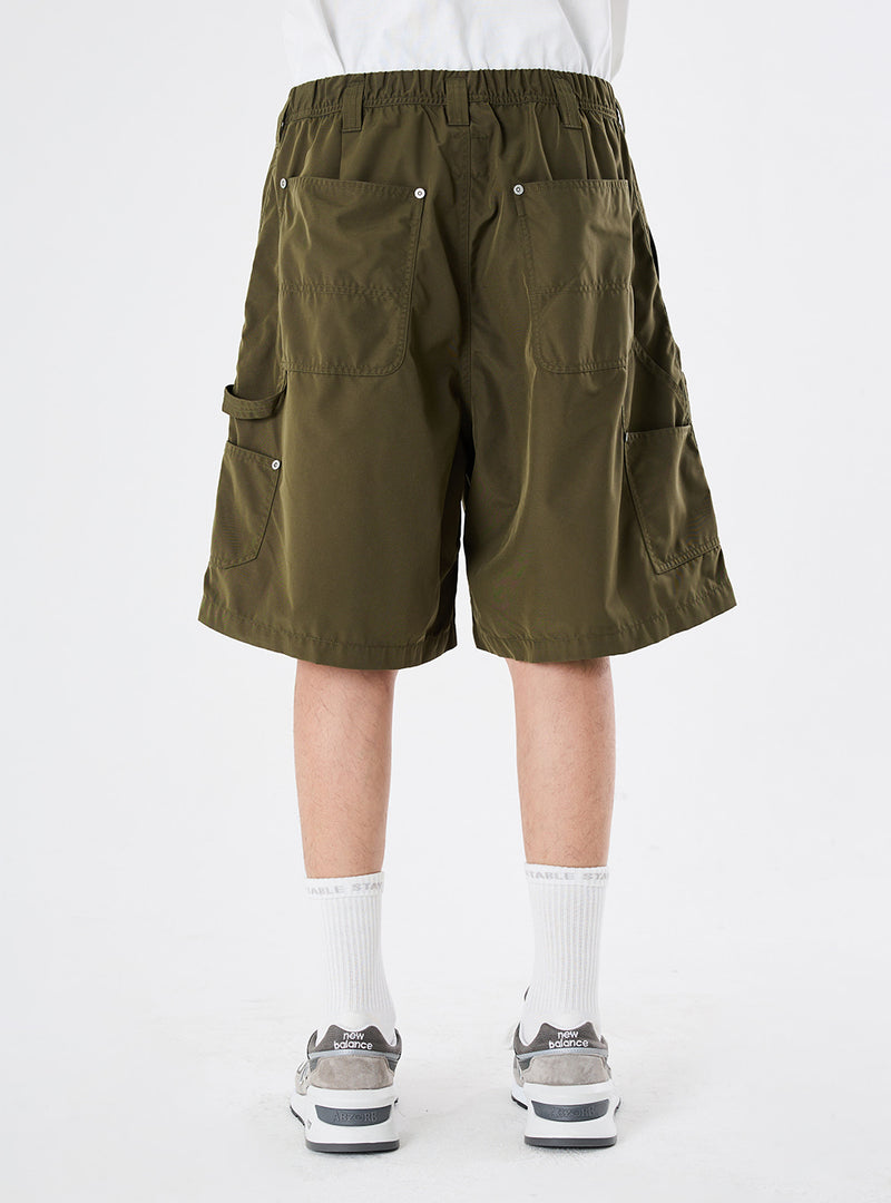 PMF024-02ST08 OVER WORK SHORTS (OLIVE)