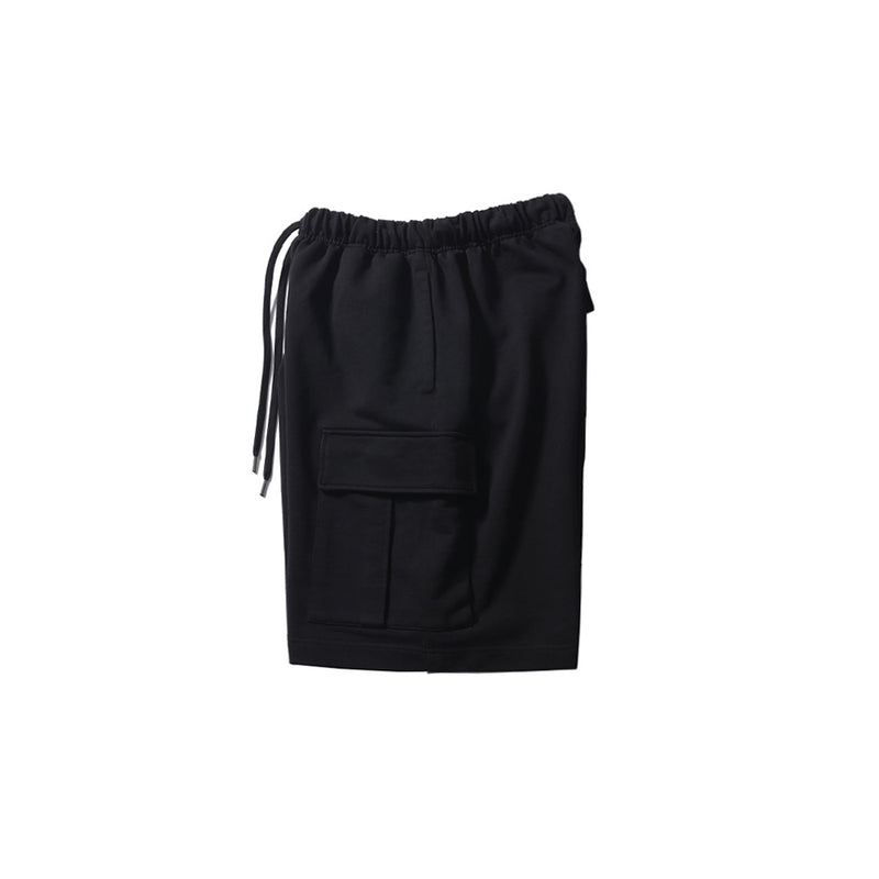 PMF024-02SW06 OVER MIL SWEAT SHORTS (BLACK)