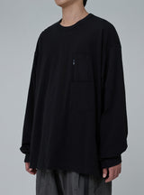 PMF024-03JL02 BAGGY POCKET L/S TEE (BLACK)