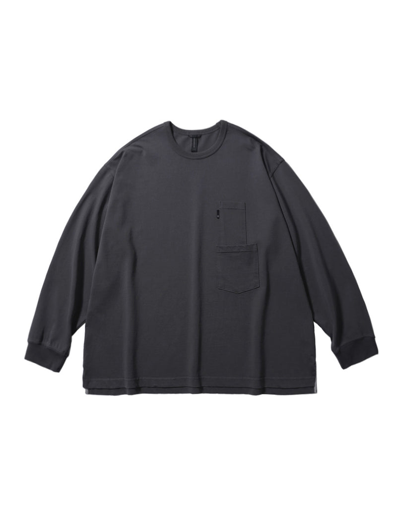 PMF024-03JL02 BAGGY POCKET L/S TEE (CHARCOAL)