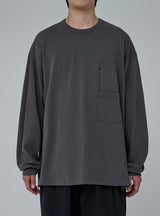 PMF024-03JL02 BAGGY POCKET L/S TEE (CHARCOAL)