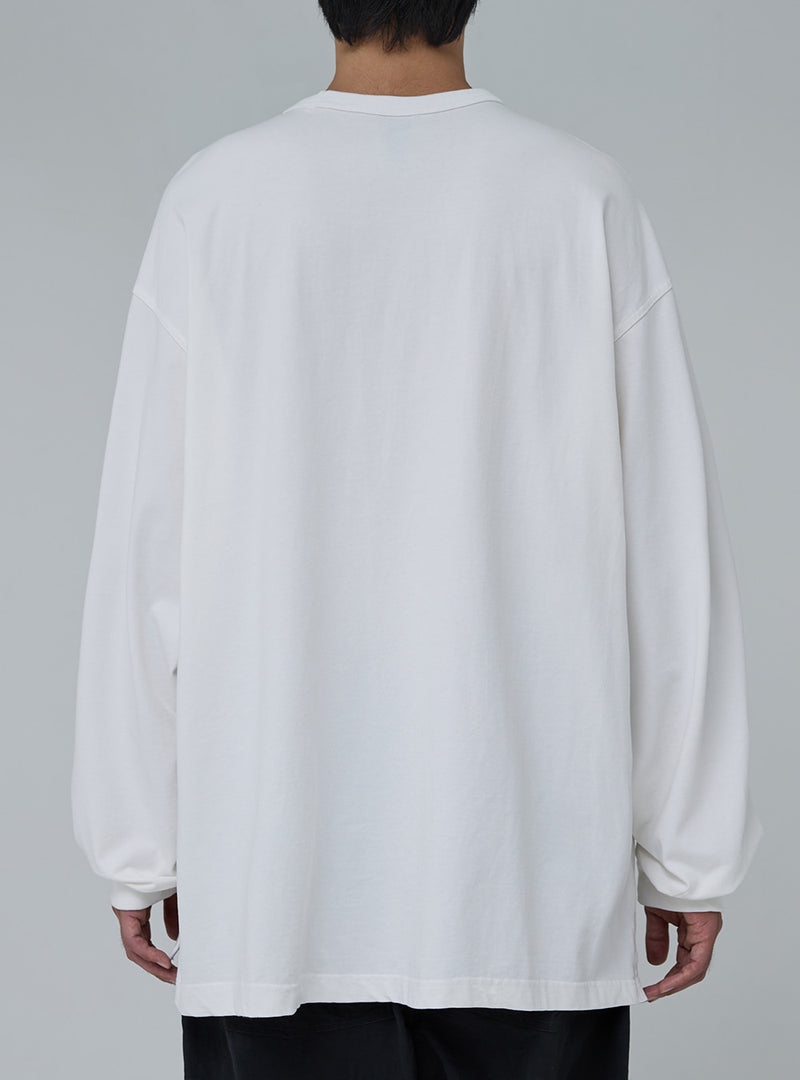 PMF024-03JL02 BAGGY POCKET L/S TEE (OFF WHITE)