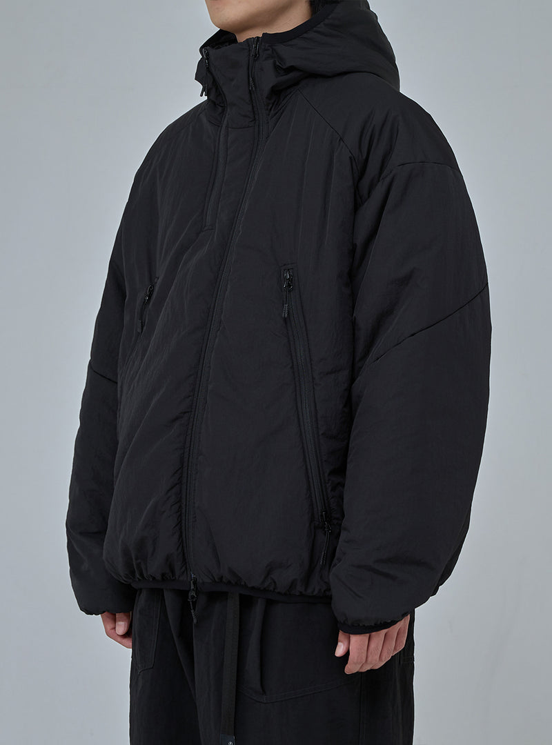 PMF024-03JP03 DOUBLE-ZIP INSULATED PARKA (BLACK)