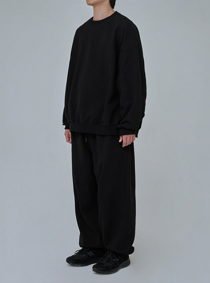 PMF024-03SW01 BAGGY SWEAT SHIRT (BLACK)