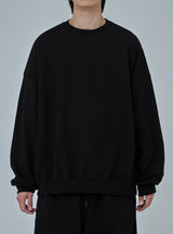 PMF024-03SW01 BAGGY SWEAT SHIRT (BLACK)