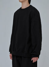 PMF024-03SW01 BAGGY SWEAT SHIRT (BLACK)