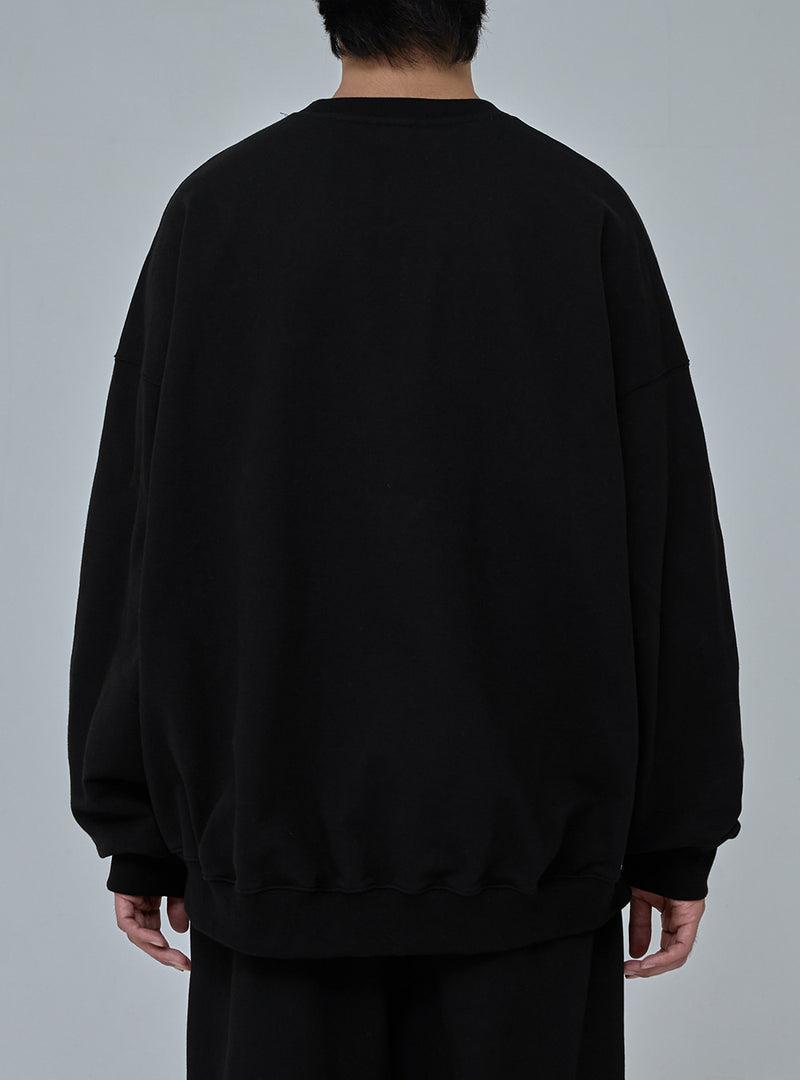 PMF024-03SW01 BAGGY SWEAT SHIRT (BLACK)