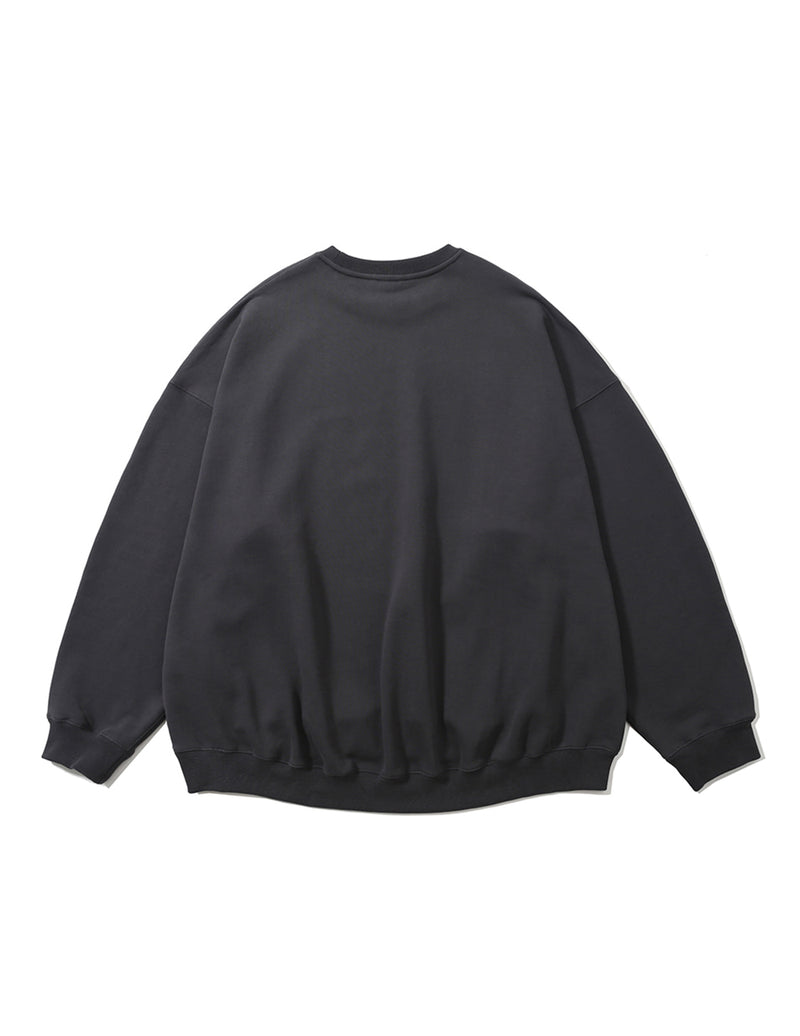 PMF024-03SW01 BAGGY SWEAT SHIRT (CHARCOAL)