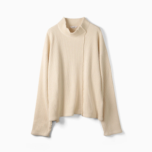 NAME. NMCU-006 WAFFLE MOCK NECK LOOSE SLEEVE TEE – hideandseekStore