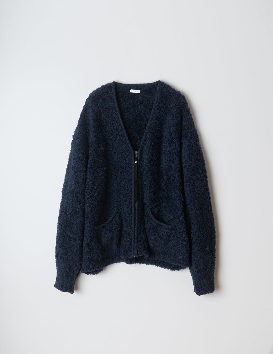 NMKN-004 MALL YARN ZIP UP KNIT CARDIGAN