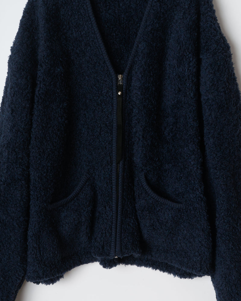 NMKN-004 MALL YARN ZIP UP KNIT CARDIGAN