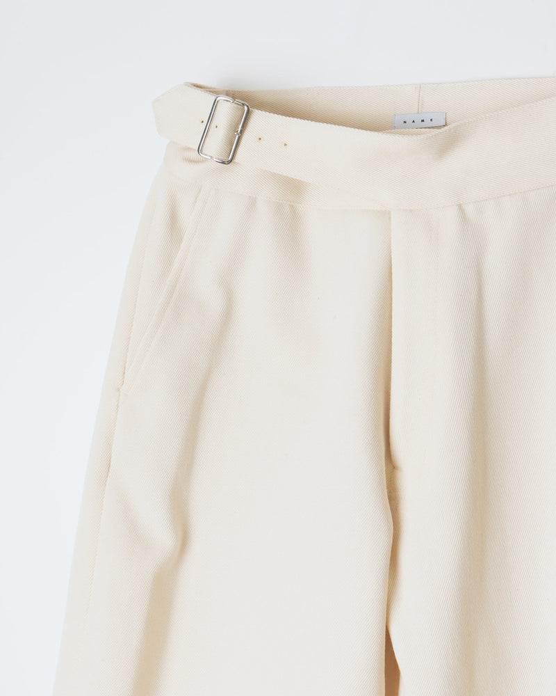 NMPT-021 COTTON/WOOL KERSEY BELTED PANTS