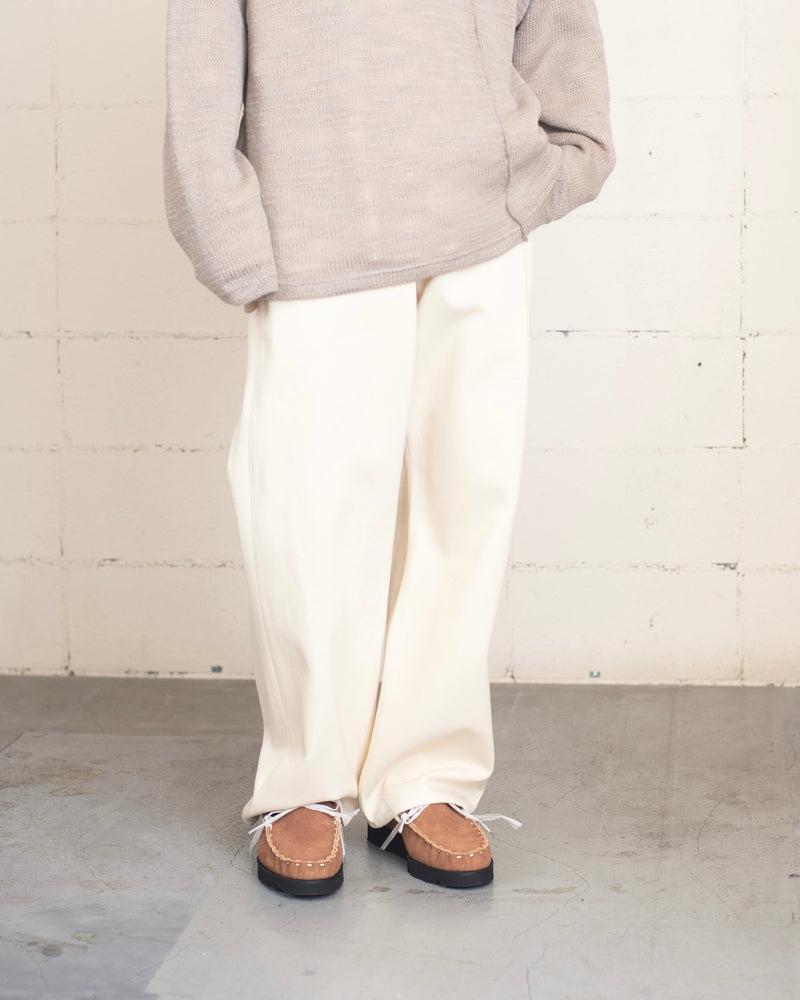 NMPT-021 COTTON/WOOL KERSEY BELTED PANTS