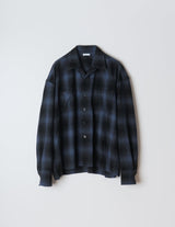 NMSH-017 WOOL OMBRE CUT-OFF SHORT SHIRT