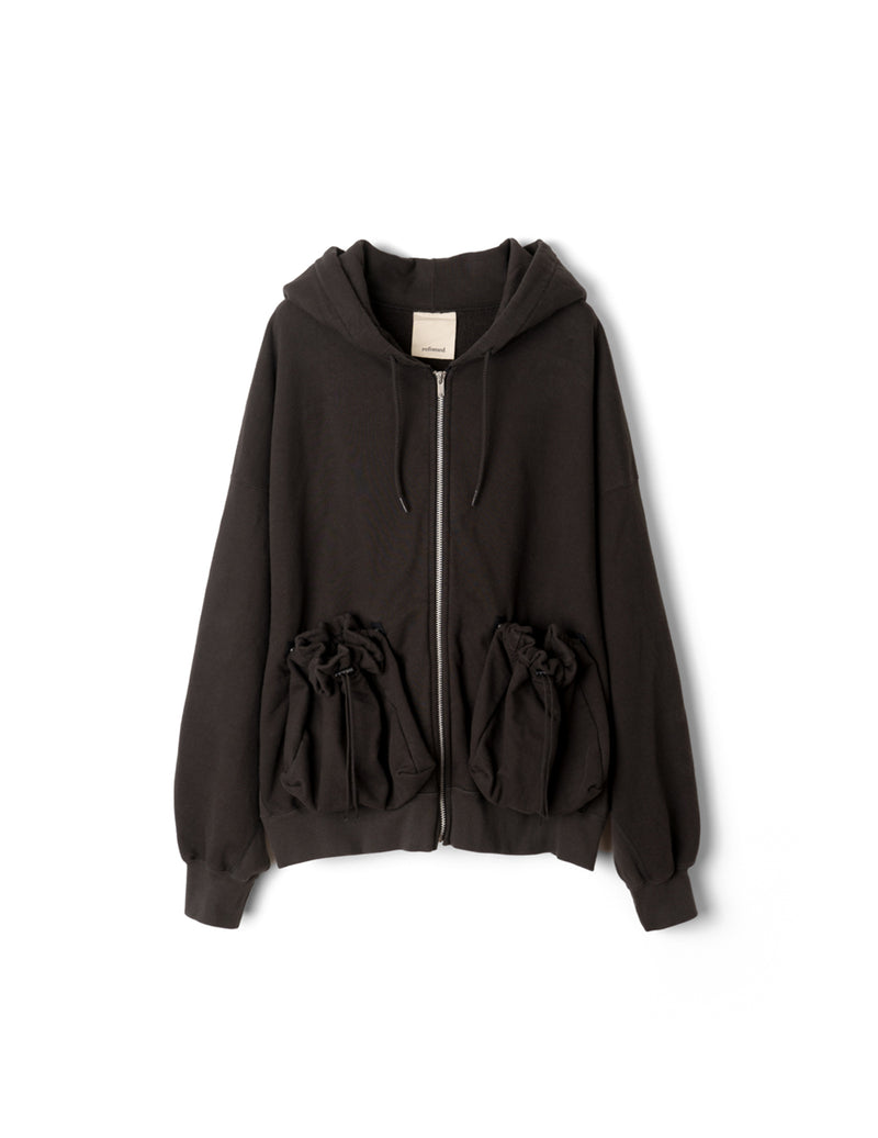 RECU-022 "KINCHAKU" ZIPUP HOODIE