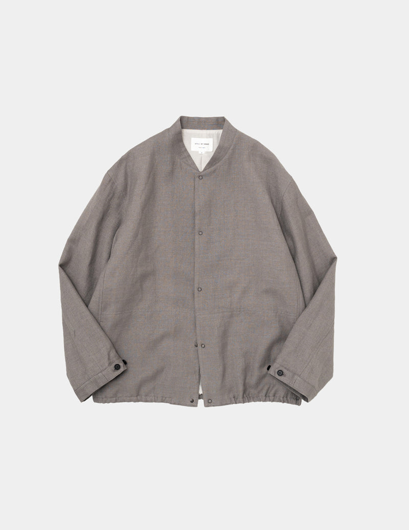 BL05243 LINEN WOOL MIX BLOUSON