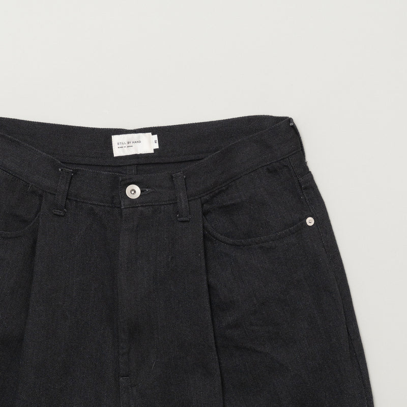 DN02243 12OZ DENIM DEEP TUCK PANTS